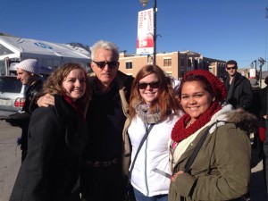 Lendee Sanchez with John  Slattery at Sundance 