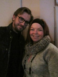 Brenna Sherrill with Dan Stevens at the premiere of the film The Guest