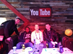 Ryan Duvall, Nathan Gjerstad and Ted Hovet at the YouTube lodge