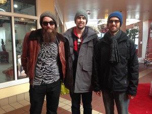 Michael Nowlen, Tyler McDowell, and Caleb Peyman at the Sundance box office