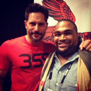 Coleman Martin with  Joe Manganiell after his film premiered at Slamdance.