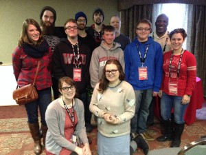 Blake Bragdon with WKU Class after a Film Crashing 101 session with Dr. Eric Pierson of USD